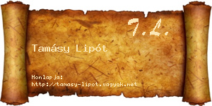 Tamásy Lipót névjegykártya